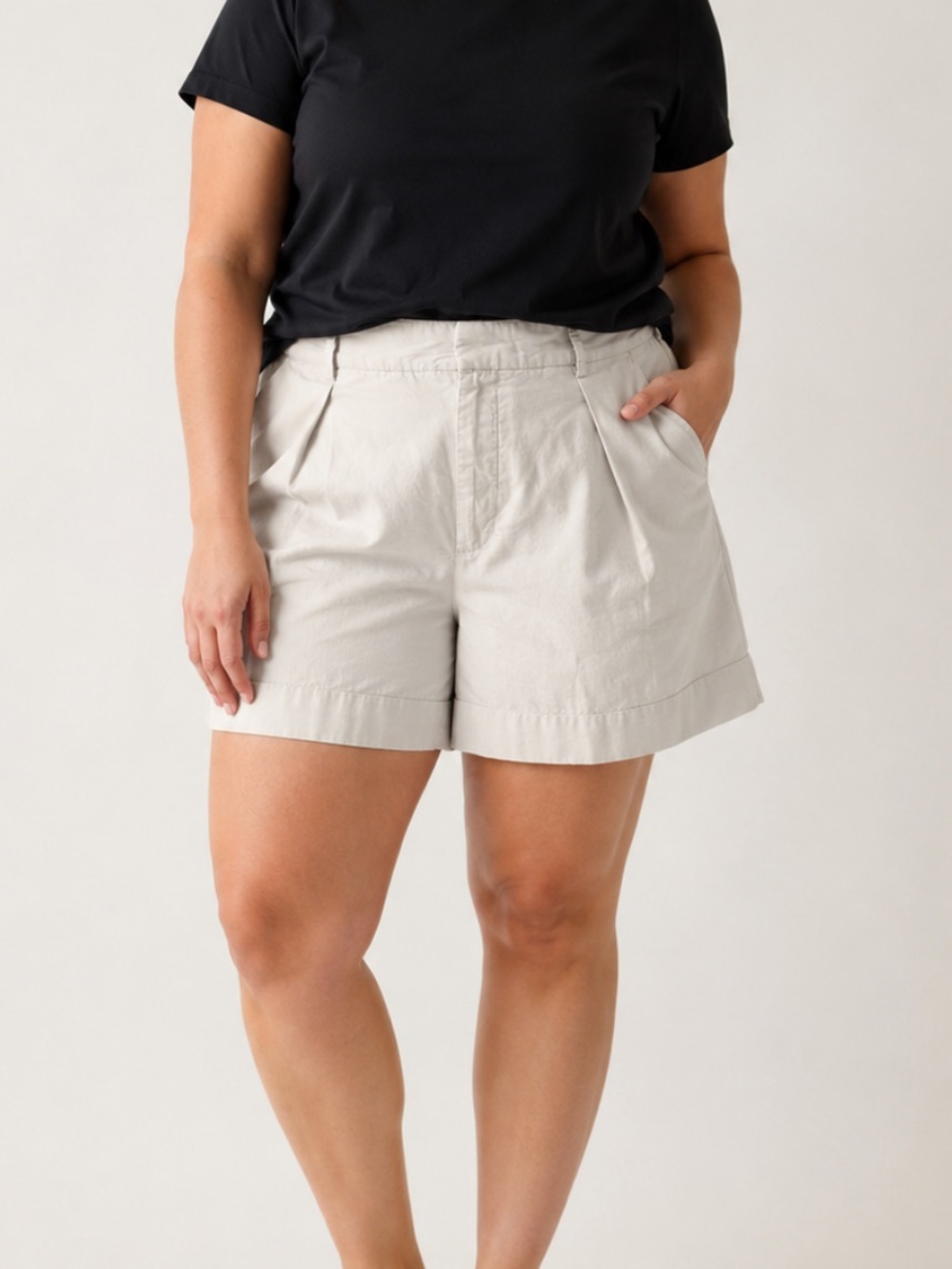 Chino High Rise Pleated Shorts Banana Republic Womens Size 12